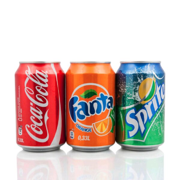 Cola , Fanta, sprite